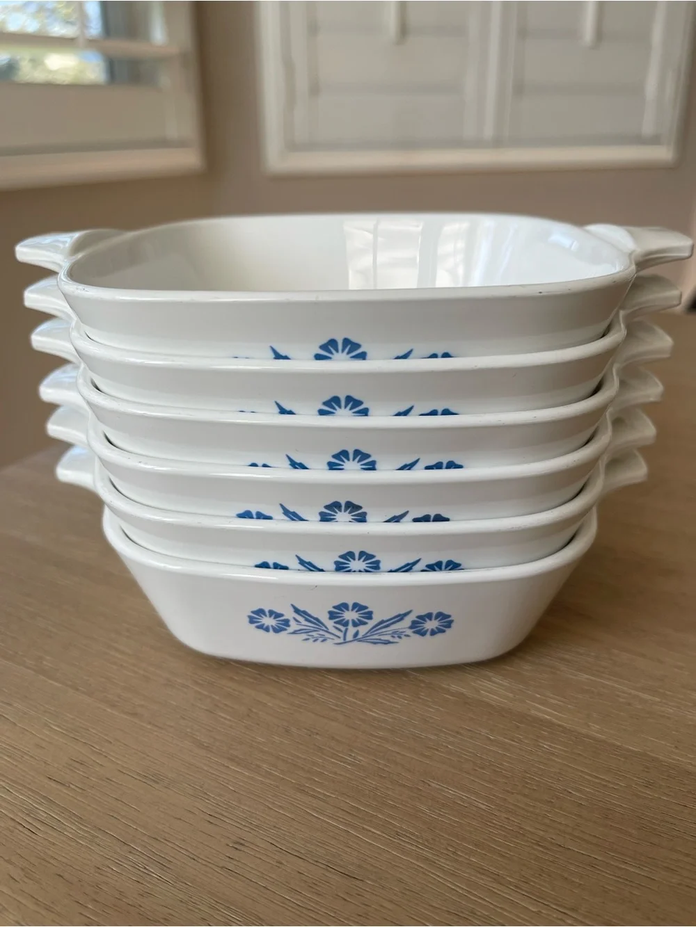 Vintage Corning Ware Blue Cornflower P-41 Petite Pan - Set of 6 USA Baking Dish